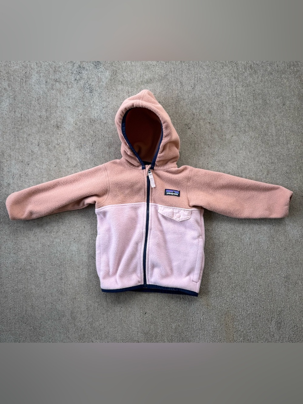 Patagonia Synchilla Baby Micro D® Snap-T® Fleece Jacket Mallow Pink Sz 12-18 mo